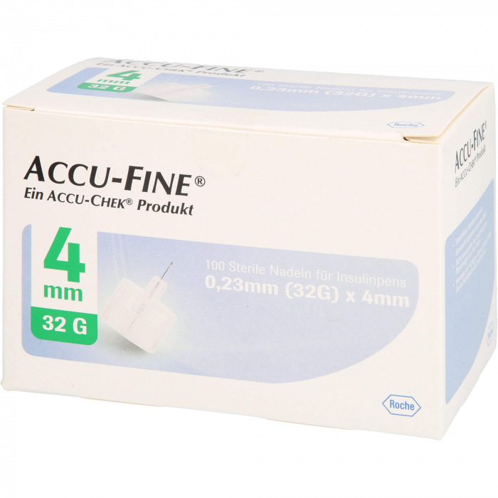 ACCU FINE sterile Nadeln f.Insulinpens 4 mm 32 G 100 St