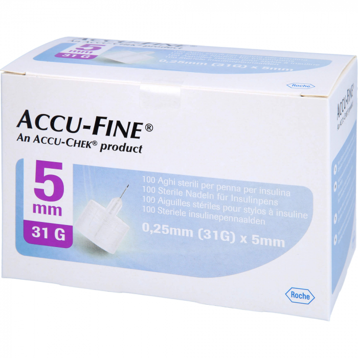 ACCU FINE sterile Nadeln f.Insulinpens 5 mm 31 G 100 St