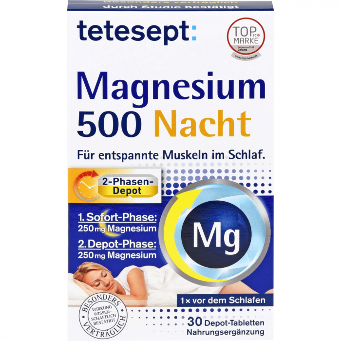 TETESEPT Magnesium 500 Nacht Tabletten 30 St