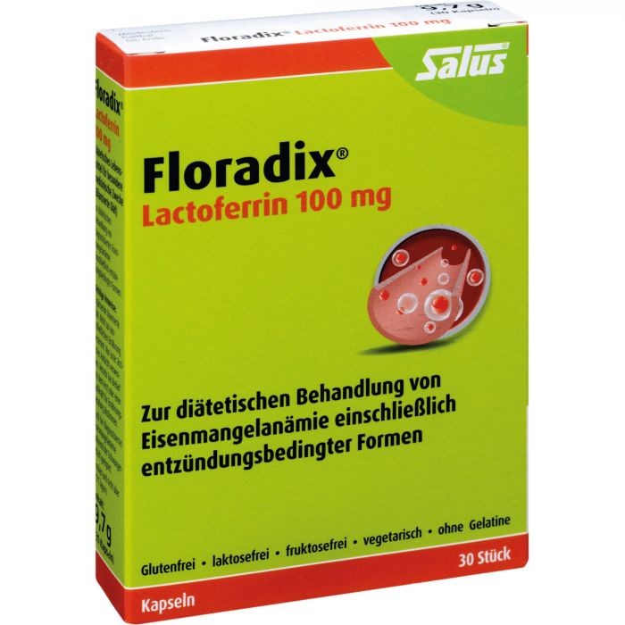 FLORADIX Lactoferrin 100 mg Kapseln 30 St