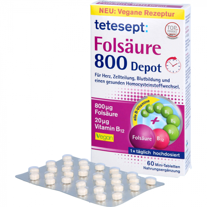 TETESEPT Folsäure 800 Depot Tabletten 60 St