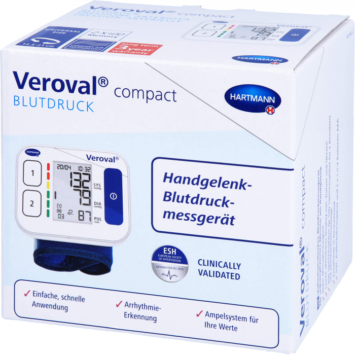 VEROVAL compact Handgelenk-Blutdruckmessgerät 1 St