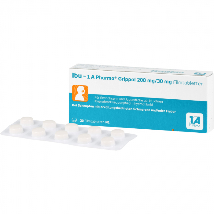 IBU-1A Pharma Grippal 200 mg/30 mg Filmtabletten 20 St