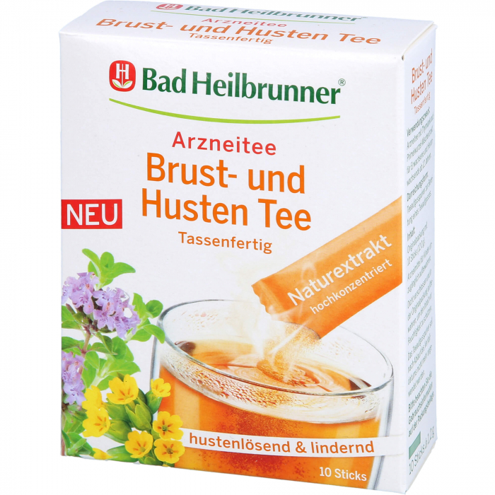 BAD HEILBRUNNER Brust- und Husten Tee tassenfertig 10X1.2 g