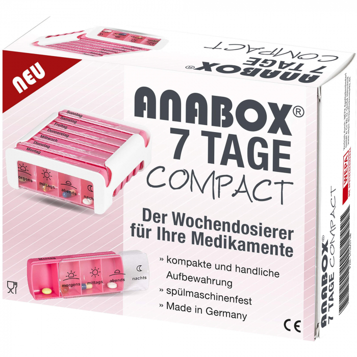 ANABOX Compact 7 Tage Wochendosierer pink/weiß 1 St