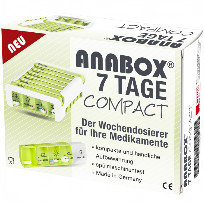 ANABOX Compact 7 Tage Wochendosierer grün/weiß 1 St