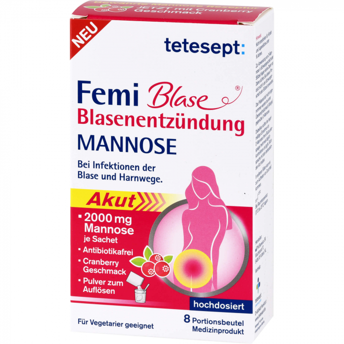 TETESEPT Femi Blase Blasenentzündung Mannose Btl. 8 St