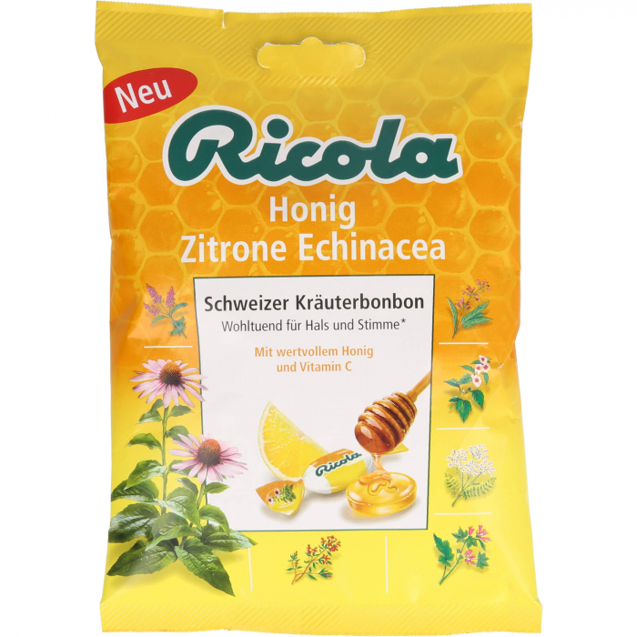 RICOLA m.Z.Beutel Echinacea Honig Zitrone Bonbons 75 g