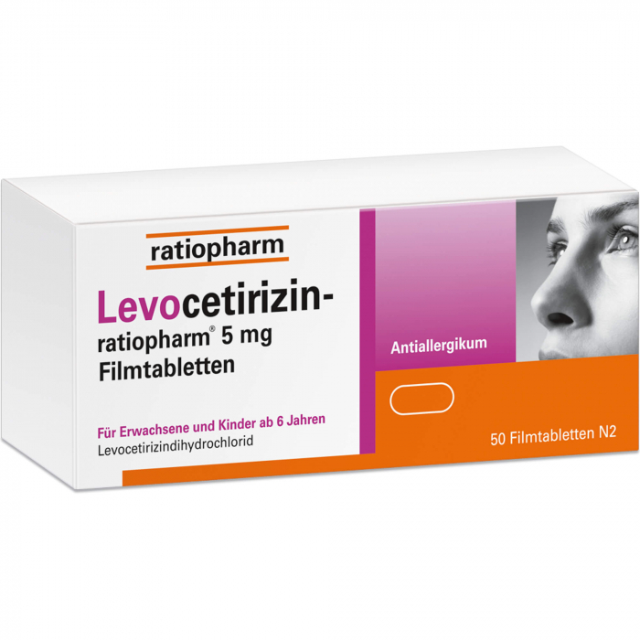 LEVOCETIRIZIN-ratiopharm 5 mg Filmtabletten 50 St