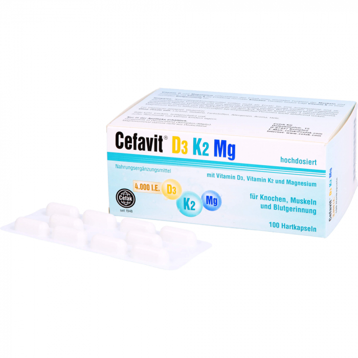 CEFAVIT D3 K2 Mg 4.000 I.E. Hartkapseln 100 St