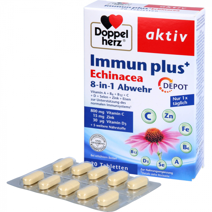DOPPELHERZ Immun plus Echinacea Depot Tabletten 20 St