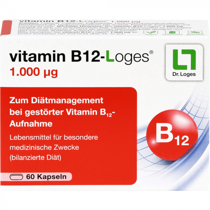 VITAMIN B12-LOGES 1.000 μg Kapseln 60 St