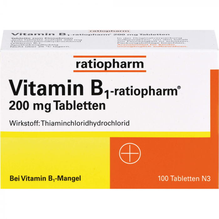 VITAMIN B1-RATIOPHARM 200 mg Tabletten 100 St