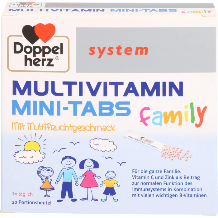 DOPPELHERZ Multivitamin Mini-Tabs family system 20 St