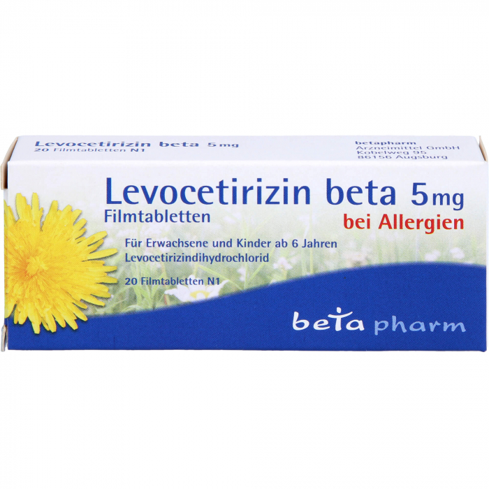 LEVOCETIRIZIN beta 5 mg Filmtabletten 20 St