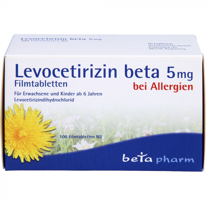 LEVOCETIRIZIN beta 5 mg Filmtabletten 100 St