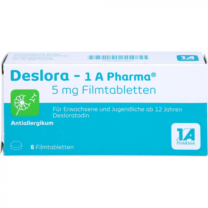 DESLORA-1A Pharma 5 mg Filmtabletten 6 St