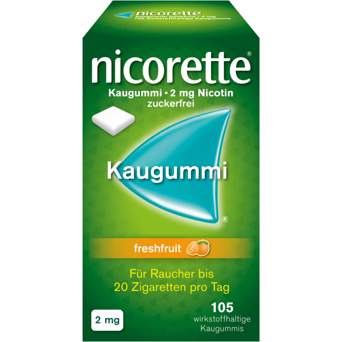 NICORETTE Kaugummi 2 mg freshfruit 105 St