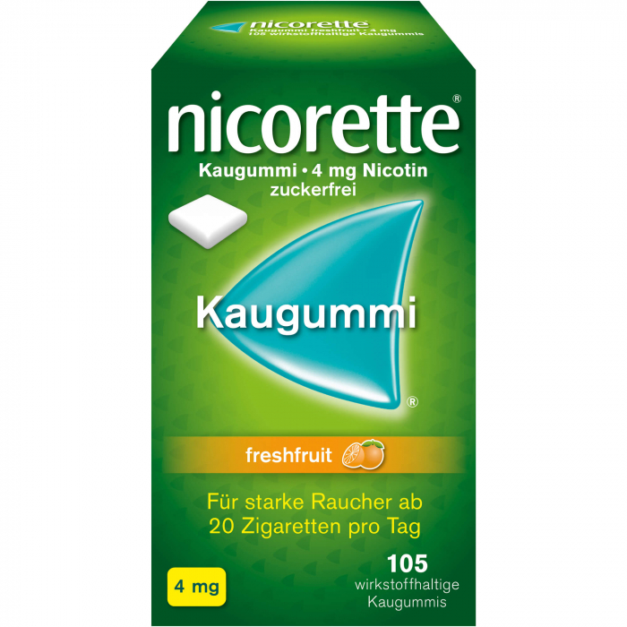 NICORETTE Kaugummi 4 mg freshfruit 105 St