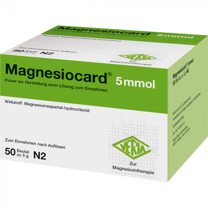 MAGNESIOCARD 5 mmol Plv.z.Her.e.Lsg.z.Einnehmen 50 St