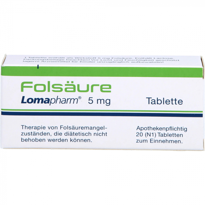 FOLSÄURE LOMAPHARM 5 mg Tabletten 20 St
