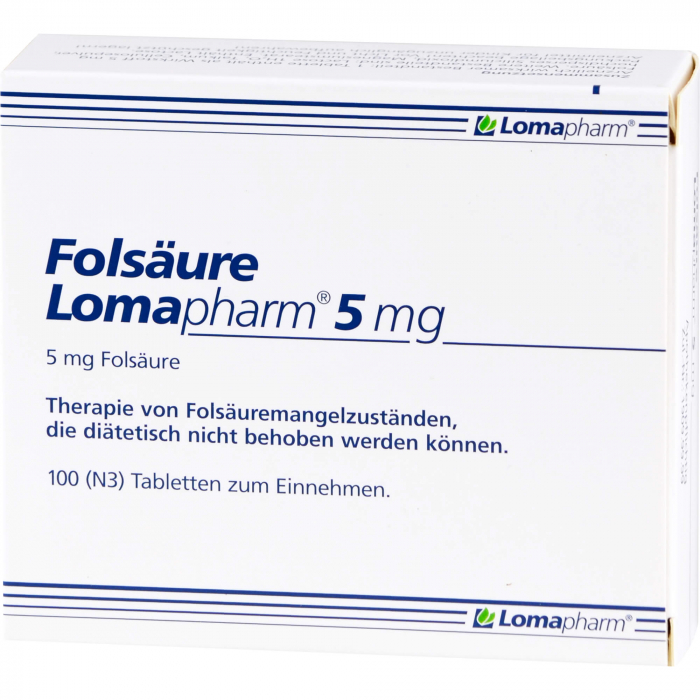 FOLSÄURE LOMAPHARM 5 mg Tabletten 100 St