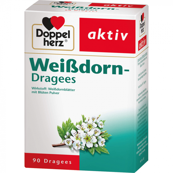 DOPPELHERZ Weißdorn Dragees 90 St