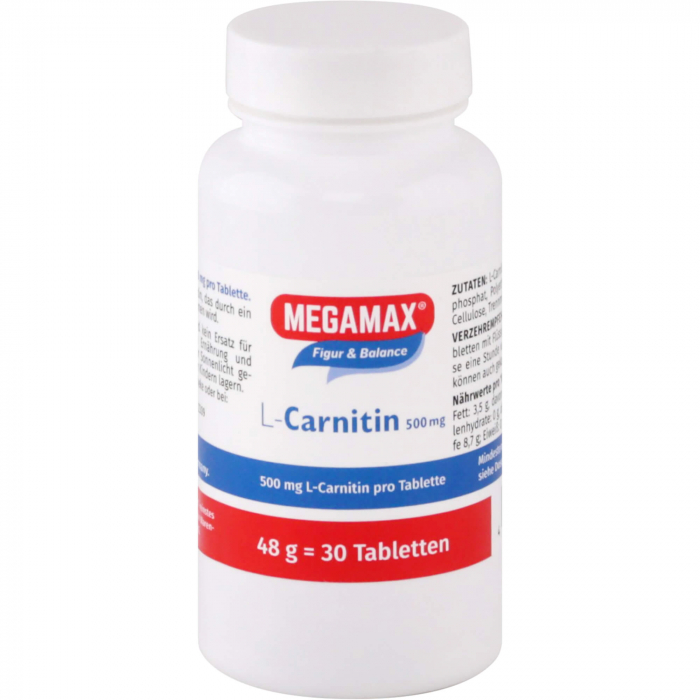 MEGAMAX L-Carnitin 500 mg Tabletten 30 St