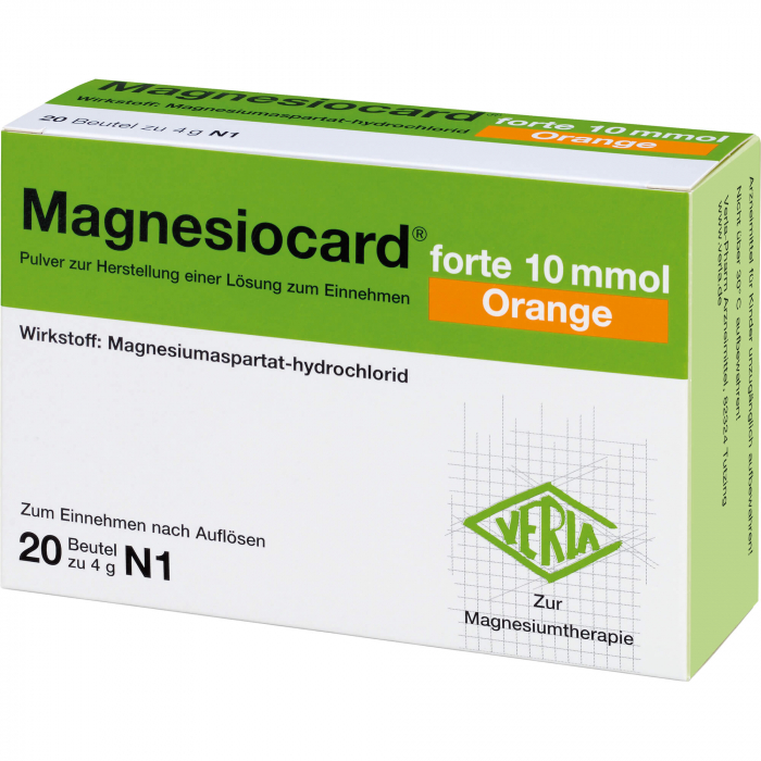 MAGNESIOCARD forte 10 mmol Orange Plv.z.H.e.L.z.E. 20 St