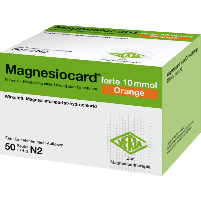 MAGNESIOCARD forte 10 mmol Orange Plv.z.H.e.L.z.E. 50 St