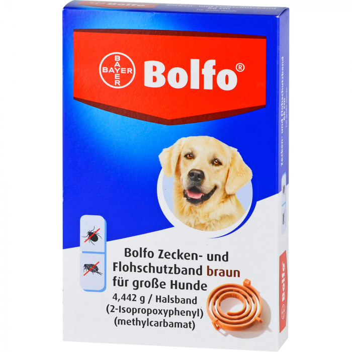 BOLFO Flohschutzband braun f.große Hunde 1 St