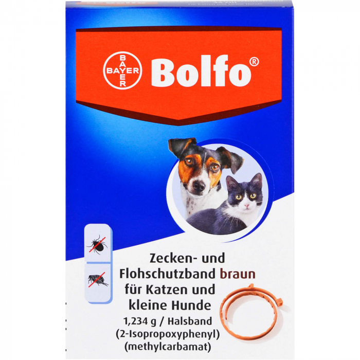 BOLFO Flohschutzband braun f.kleine Hunde/Katzen 1 St