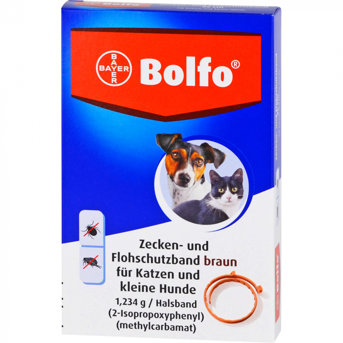 BOLFO Flohschutzband braun f.kleine Hunde/Katzen 1 St