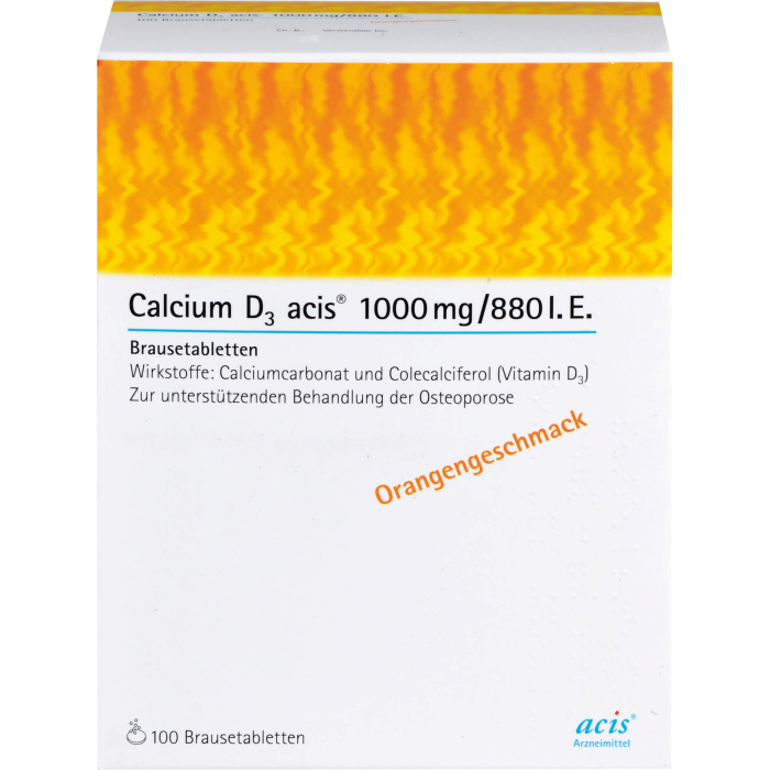 CALCIUM D3 acis 1000 mg/880 I.E. Brausetabletten 100 St