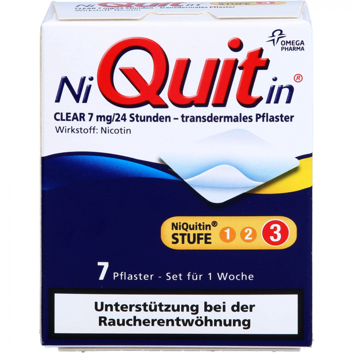 NIQUITIN Clear 7 mg transdermale Pflaster 7 St
