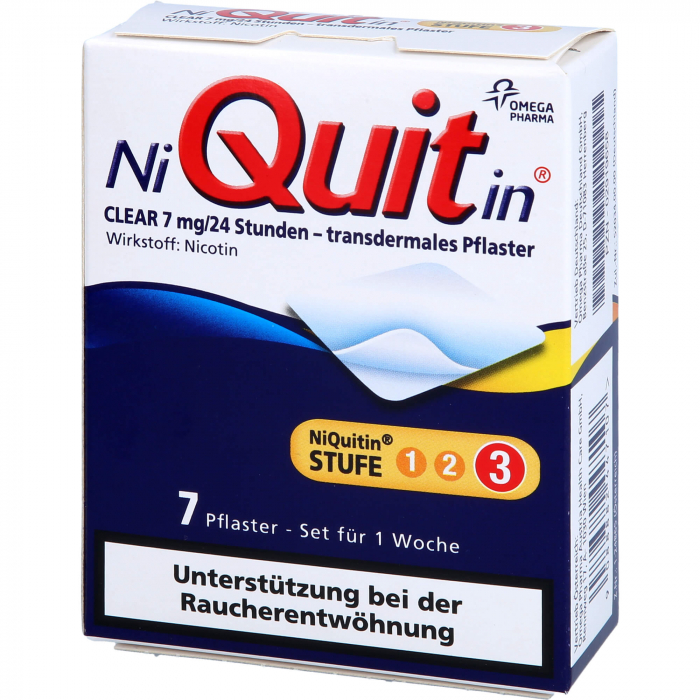NIQUITIN Clear 7 mg transdermale Pflaster 7 St