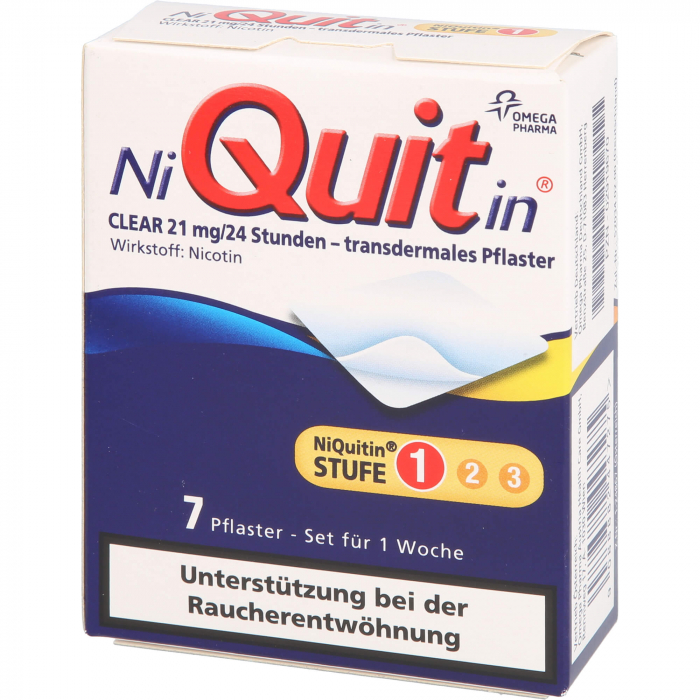 NIQUITIN Clear 21 mg transdermale Pflaster 7 St