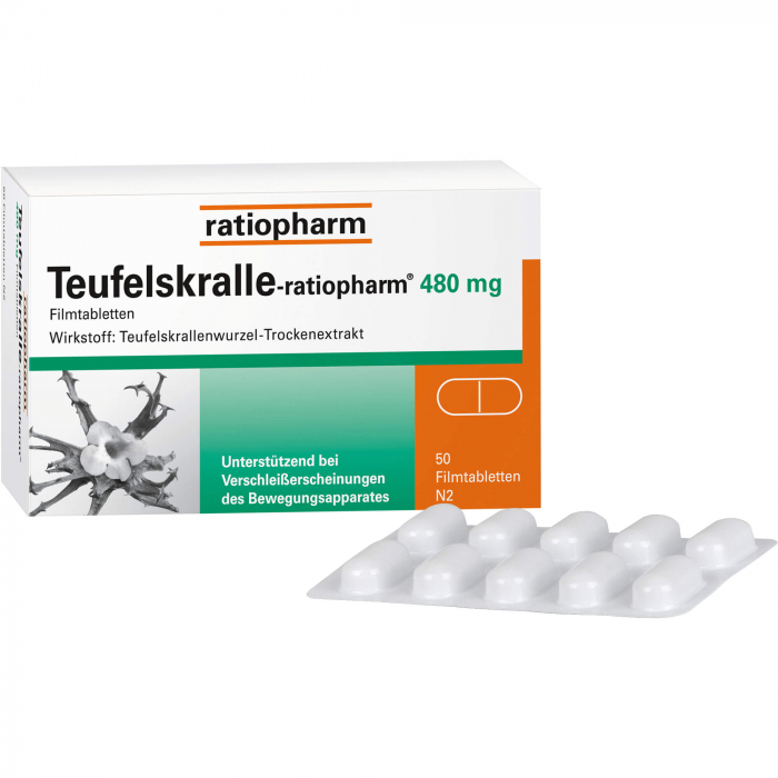 TEUFELSKRALLE-RATIOPHARM Filmtabletten 50 St