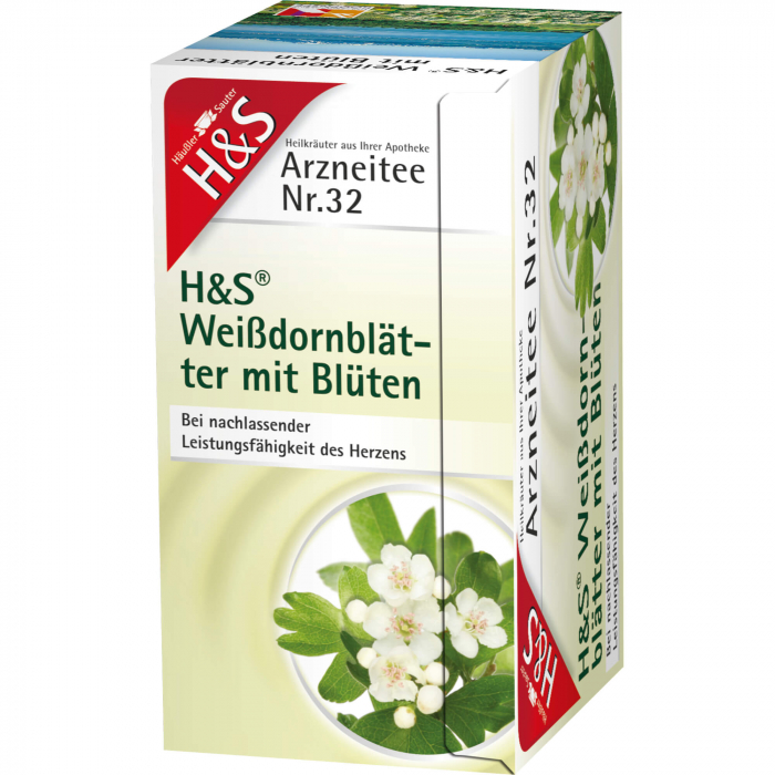 H&S Weißdornblätter mit Blüten Filterbeutel 20X1.6 g