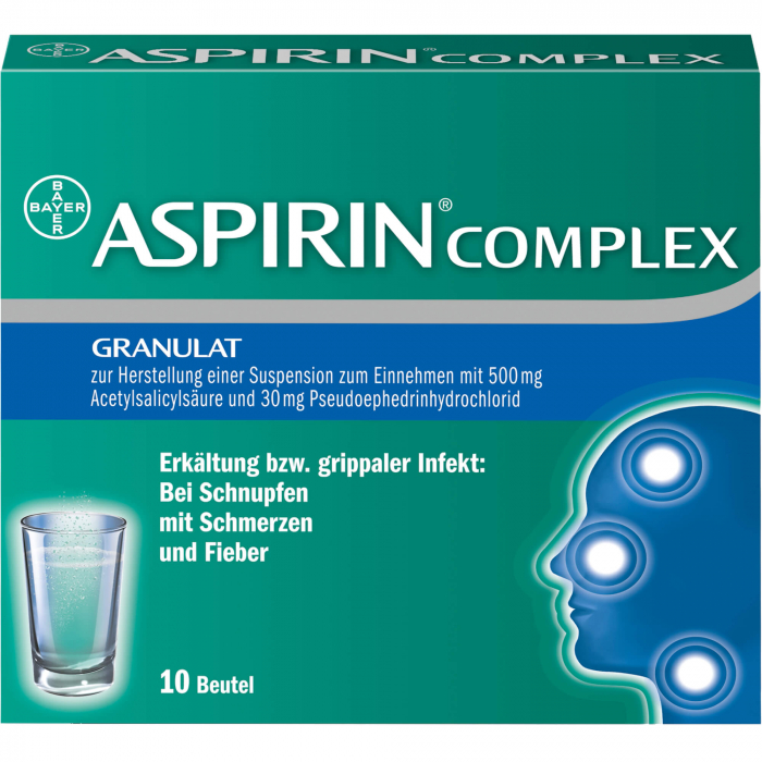 ASPIRIN COMPLEX Btl.m.Gran.z.Herst.e.Susp.z.Einn. 10 St