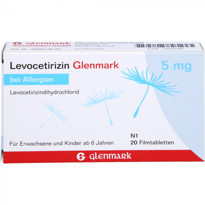 LEVOCETIRIZIN Glenmark 5 mg Filmtabletten 20 St