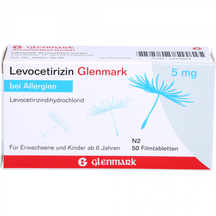 LEVOCETIRIZIN Glenmark 5 mg Filmtabletten 50 St