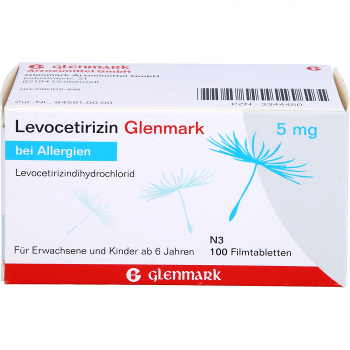 LEVOCETIRIZIN Glenmark 5 mg Filmtabletten 100 St
