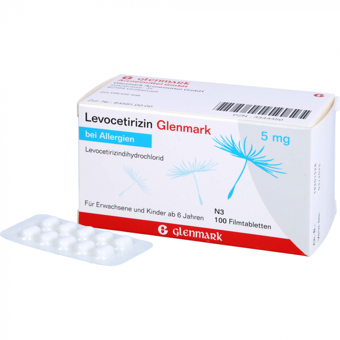 LEVOCETIRIZIN Glenmark 5 mg Filmtabletten 100 St