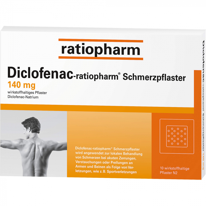 DICLOFENAC-ratiopharm Schmerzpflaster 10 St