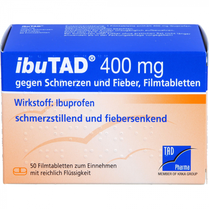 IBUTAD 400 mg gegen Schmerzen und Fieber Filmtabl. 50 St