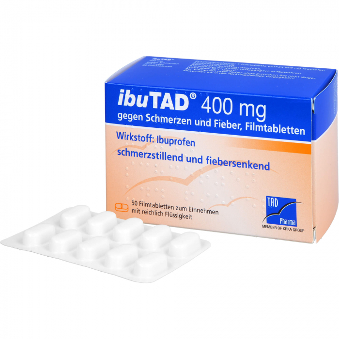 IBUTAD 400 mg gegen Schmerzen und Fieber Filmtabl. 50 St