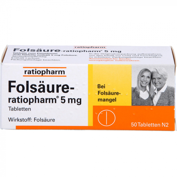 FOLSÄURE-RATIOPHARM 5 mg Tabletten 50 St