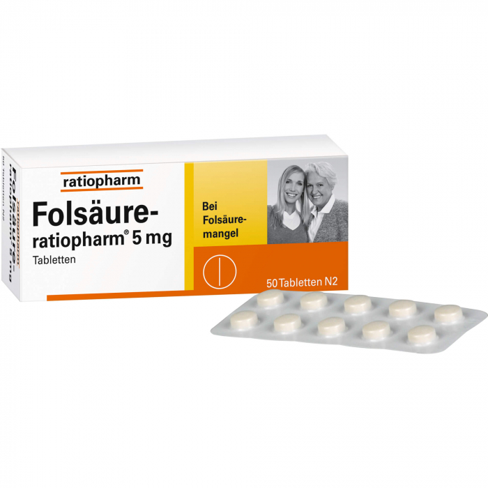 FOLSÄURE-RATIOPHARM 5 mg Tabletten 100 St