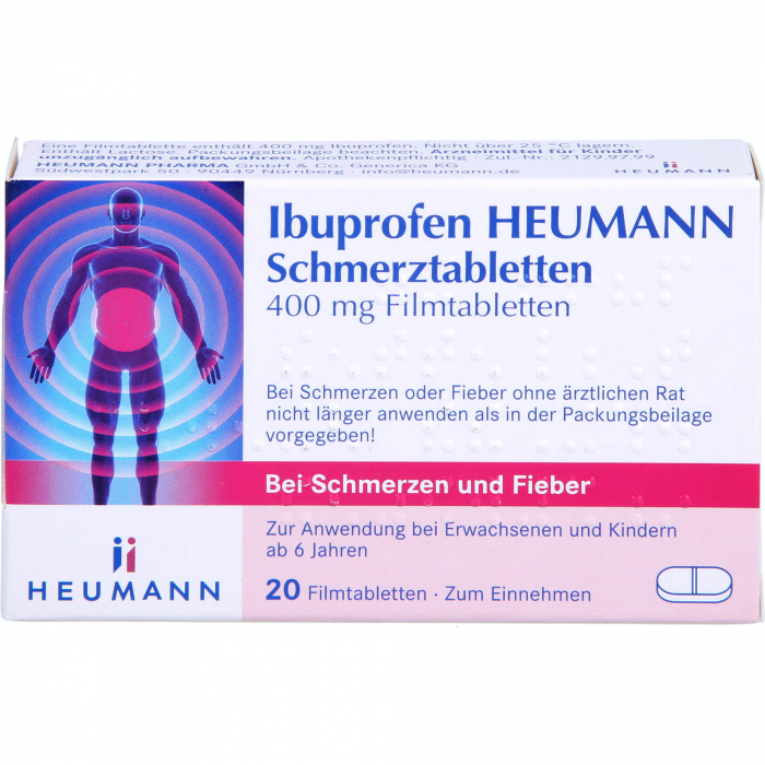 IBUPROFEN Heumann Schmerztabletten 400 mg 20 St